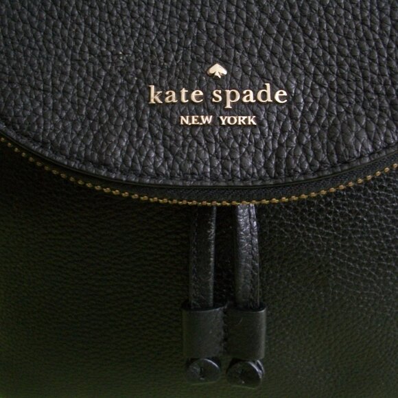 Kate Spade Leila Black Pebbled Leather Backpack/Purse main image 16